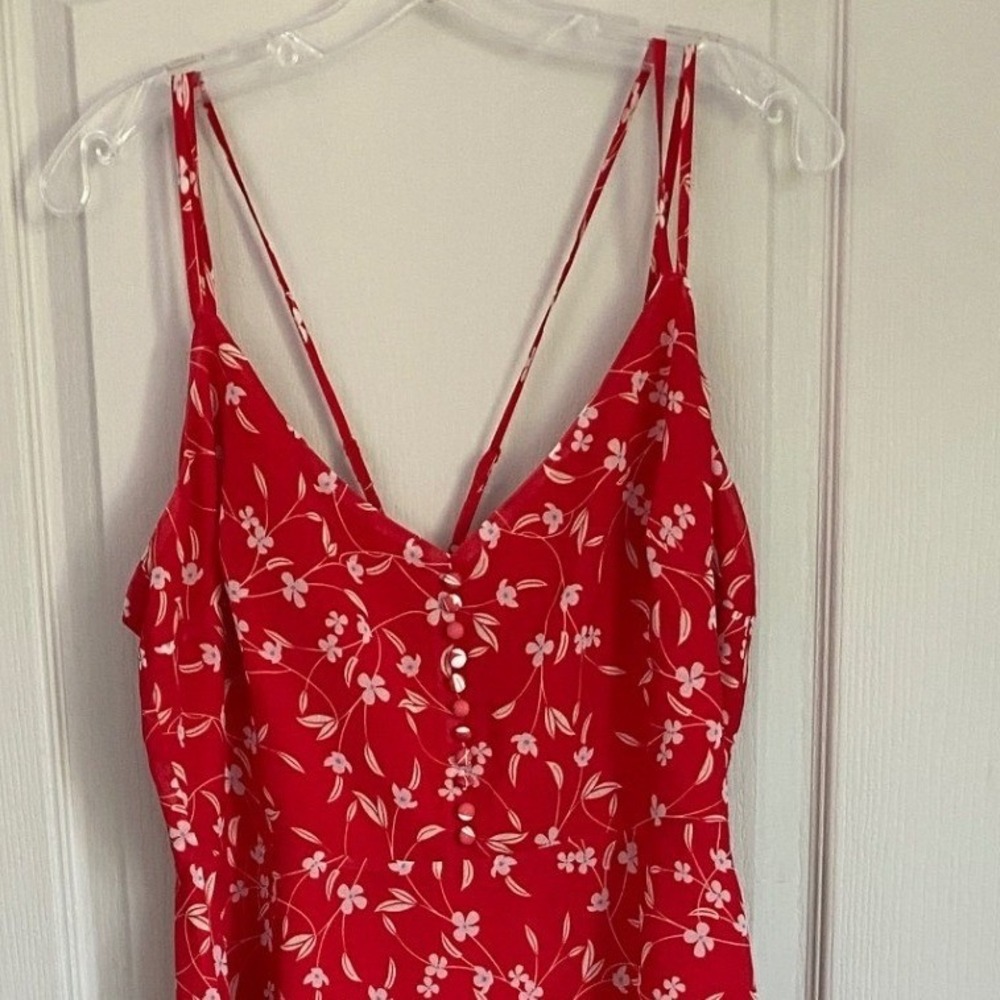 Alexia Admor Bailey Sweetheart Sleeveless Floral High-Low Maxi Dress Red Size 10 - Picture 8 of 12
